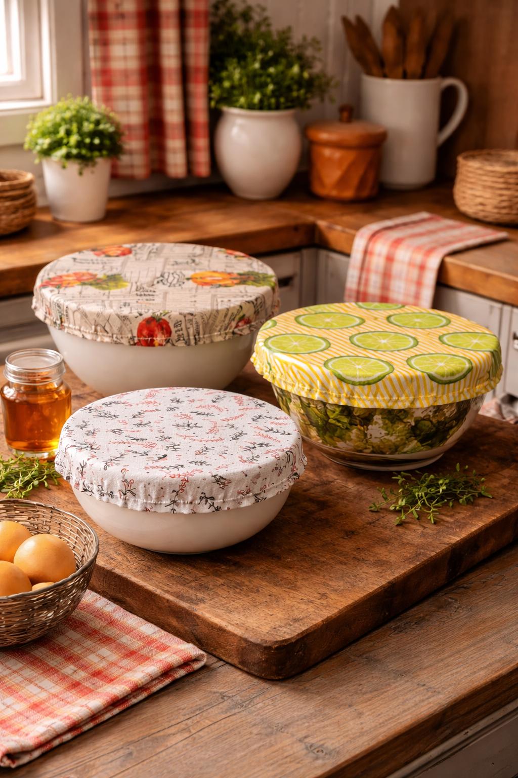 Fabric Bowl Covers, 10”