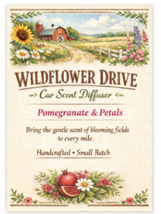 Wildflower Drives, Car Freshener