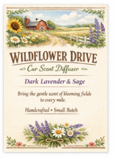 Wildflower Drives, Car Freshener