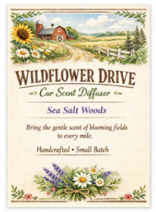 Wildflower Drives, Car Freshener