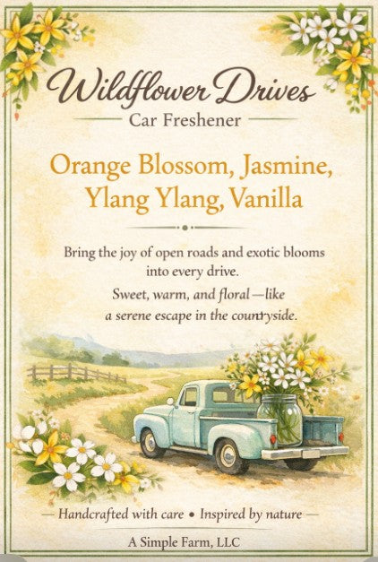 Wildflower Drives, Car Freshener